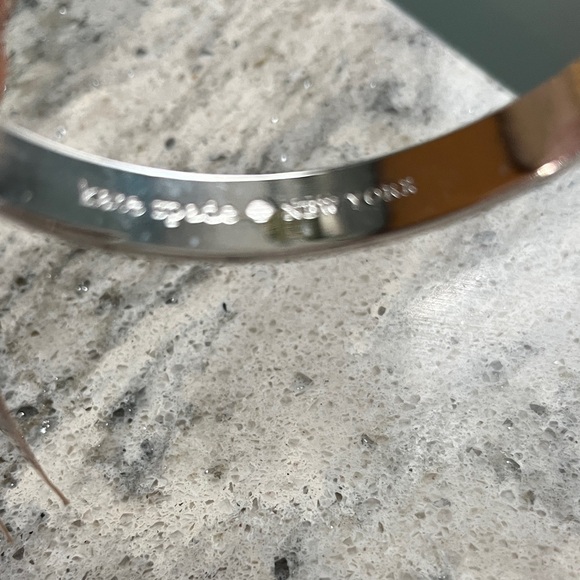 Kate Spade Shiny Silver Best Friend Engraved Bangle - Picture 6 of 6